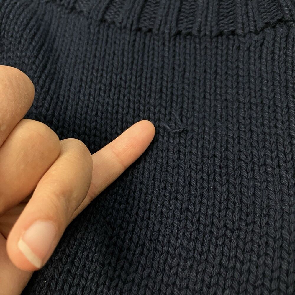 J Crew 2025 Rollneck Sweater Womens S Navy Blue 100% Cotton Coastal Minimalist - Picture 5 of 14